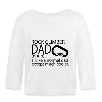 Escalade de bloc - T-shirt manches longues bio Bébé - blanc - Devant