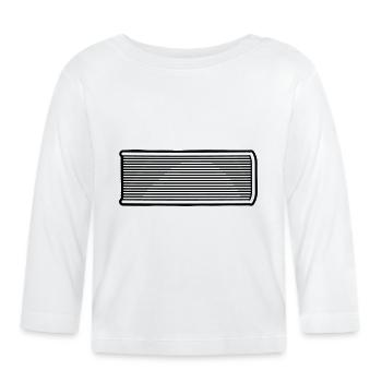 Littérature Roman Livre - T-shirt manches longues bio Bébé - blanc - Devant