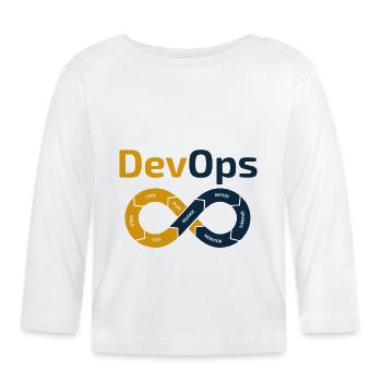 devops - Baby Bio-Langarmshirt - Weiß - Vorne