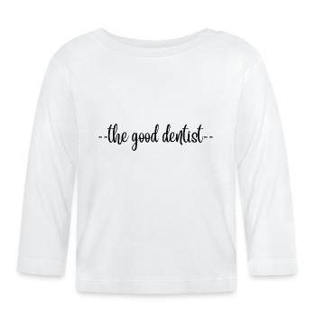 Der richtige Zahnarzt - Baby Bio-Langarmshirt - Weiß - Vorne