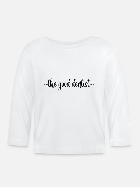 Der richtige Zahnarzt - Baby Bio-Langarmshirt - Weiß