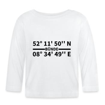 Coordonnées de frette - T-shirt manches longues bio Bébé - blanc - Devant