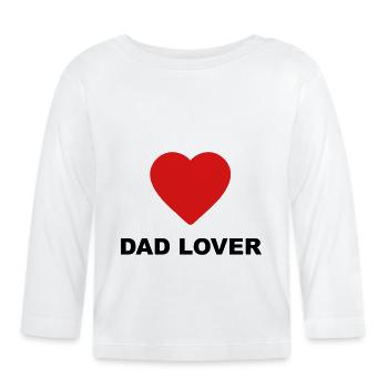 Cute "Dad Lover" design for you - Organic Baby Long Sleeve T-Shirt - white - Front