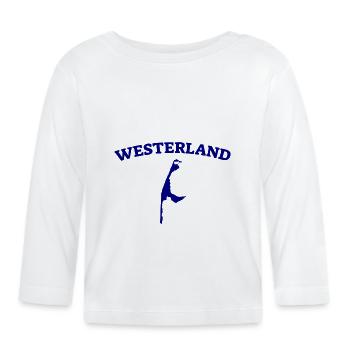 Westerland - Sylt - North Sea - Anchor - Seagull - Island - Organic Baby Long Sleeve T-Shirt - white - Front