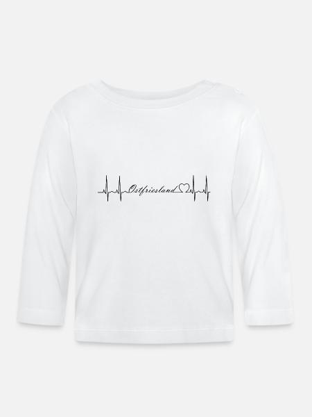 Ostfriesland - Baby Bio-Langarmshirt - Weiß