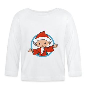 Sandmännchen Hallo! im Kreis - Baby Bio-Langarmshirt - Weiß - Vorne