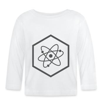 Atom Model Cosmos Particle Theory Physics All - Organic Baby Long Sleeve T-Shirt - white - Front