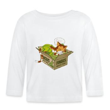 Pettersson Und Findus Schläft In Erbsenkiste - Baby Bio-Langarmshirt - Weiß - Vorne