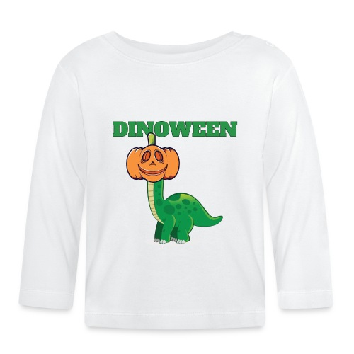 dinoween Süsser Halloween Dinosaurier - Baby Bio-Langarmshirt