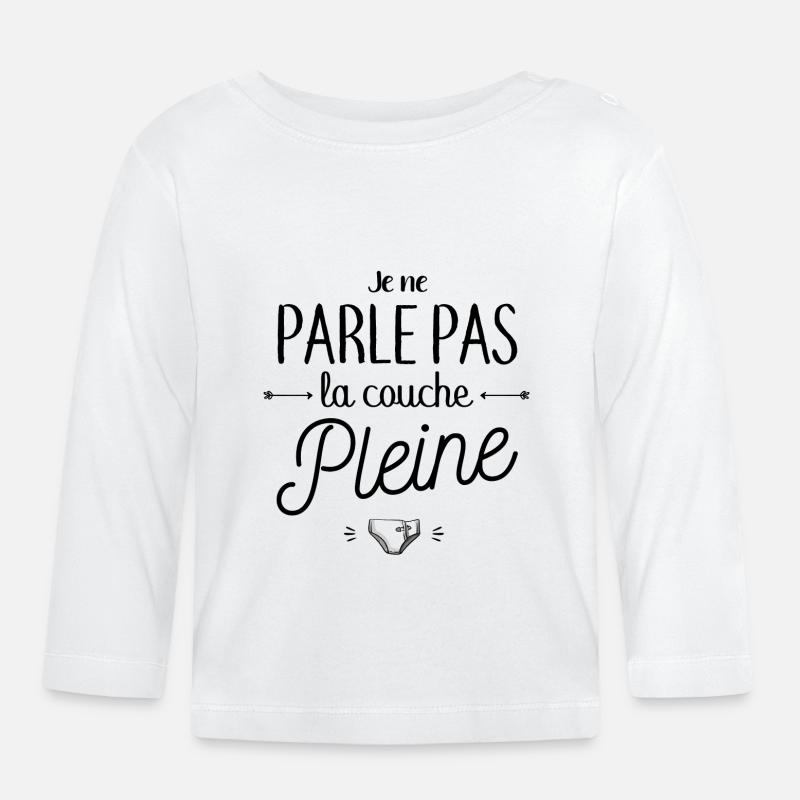 La couche pleine - T-shirt manches longues bio Bébé - blanc