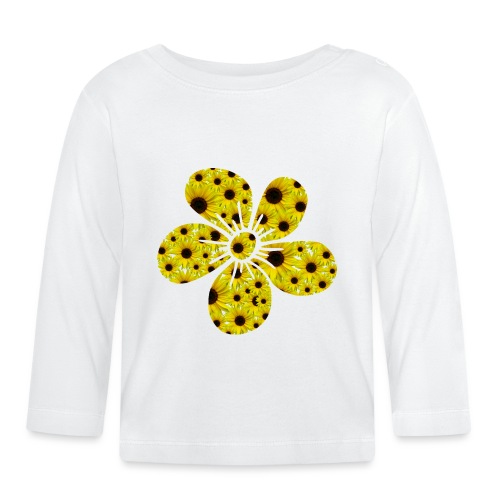 Blume aus Sonnenblumen, Blüte, Sonnenblume, floral - Baby Langarmshirt