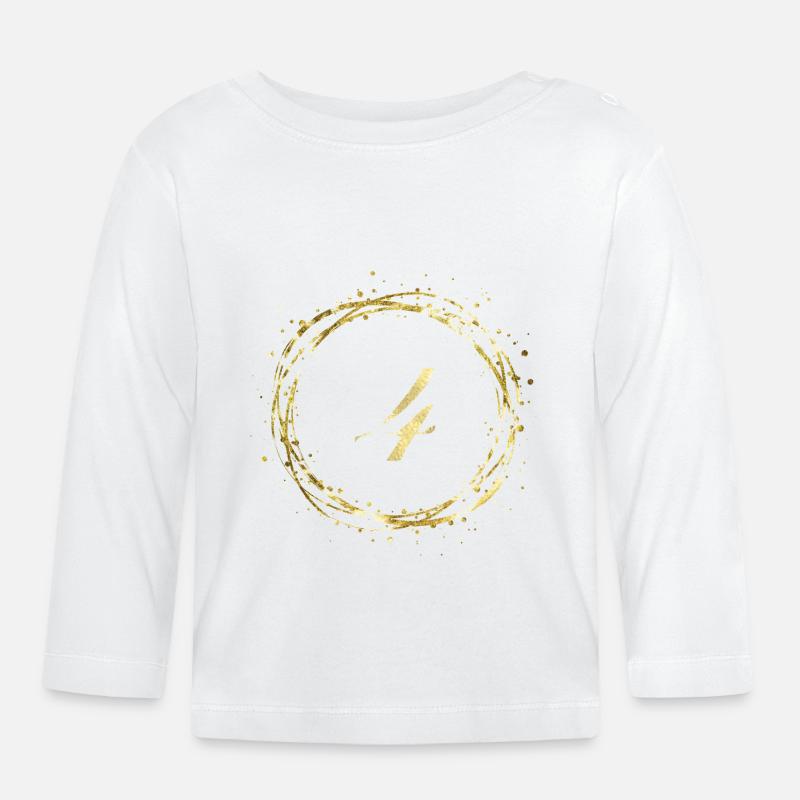 4 - Baby Bio-Langarmshirt - Weiß
