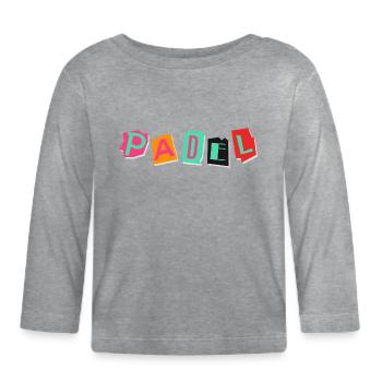 Ideales Geschenk für Padel-Liebhaber - Baby Bio-Langarmshirt - Grau meliert - Vorne