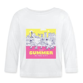 Sesame Street Design 1969 Summer In The City - Organic Baby Long Sleeve T-Shirt - white - Front