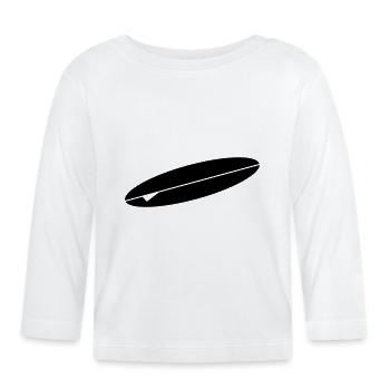 surfboard - Organic Baby Long Sleeve T-Shirt - white - Front