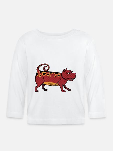 Böser Hund - Baby Bio-Langarmshirt - Weiß