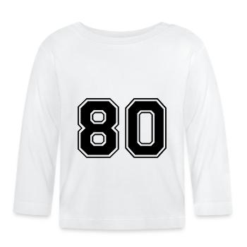 80 - Organic Baby Long Sleeve T-Shirt - white - Front
