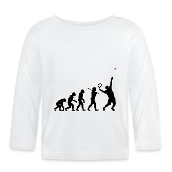 Tennis Evolution - Baby Bio-Langarmshirt - Weiß - Vorne