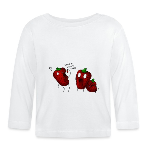 What we are tasty Erdbeeren - Baby Bio-Langarmshirt