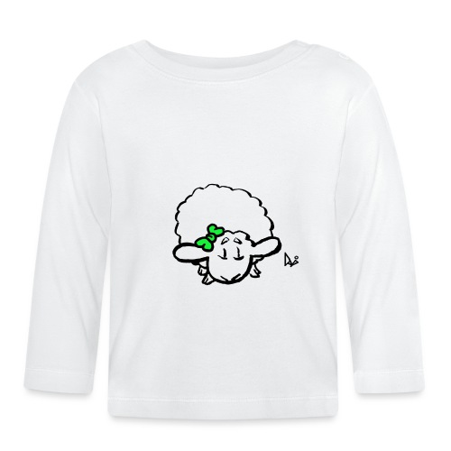 Baby Lamm (grön) - Ekologisk långärmad T-shirt baby