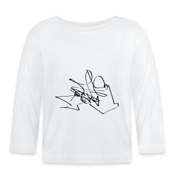 Abstrakte Kunst - Baby Bio-Langarmshirt - Weiß - Vorne