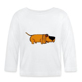 Lustige Hunde 14 - Baby Bio-Langarmshirt - Weiß - Vorne