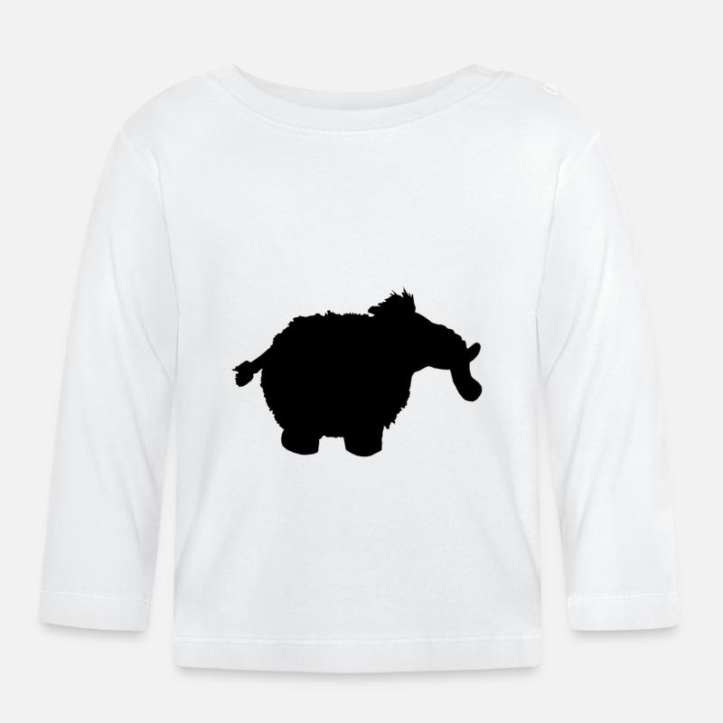 mammut schwarz - Baby Bio-Langarmshirt - Weiß