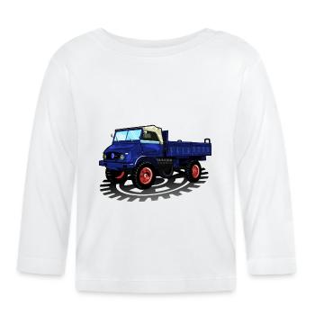 Unimog - Oldtimer - Offroad - Dispositif moteur universel - T-shirt manches longues bio Bébé - blanc - Devant