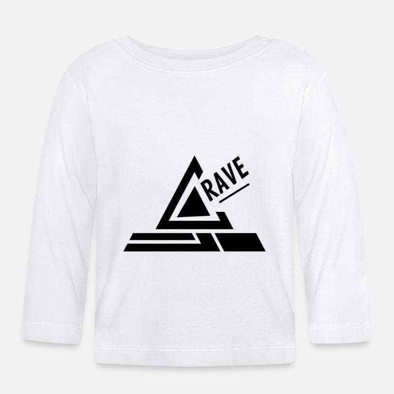 RAVE - Baby Bio-Langarmshirt - Weiß
