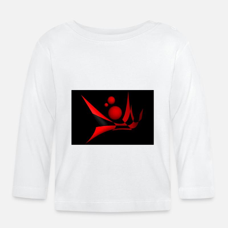 bicubic waves - Baby Bio-Langarmshirt - Weiß