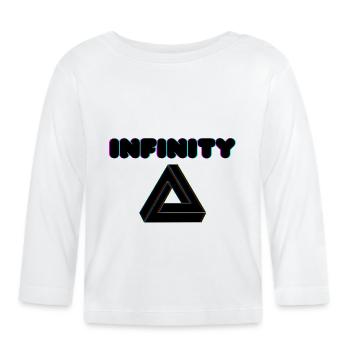 'Infinity' Unendlichkeit - Baby Bio-Langarmshirt - Weiß - Vorne