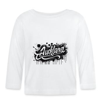 Auckland - Nouvelle-Zélande - Neuseeland Kiwi Aotearoa - T-shirt manches longues bio Bébé - blanc - Devant