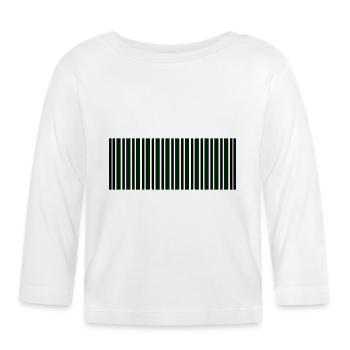 code-barres - T-shirt manches longues bio Bébé - blanc - Devant