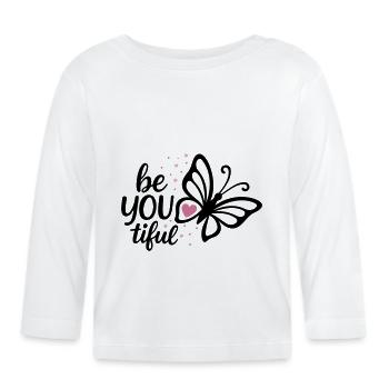 beyoutiful rosa - Baby Bio-Langarmshirt - Weiß - Vorne