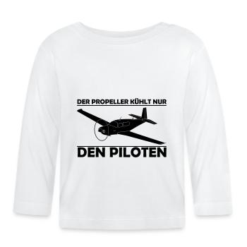 Mooney Motorflugzeug Geschenk - Baby Bio-Langarmshirt - Weiß - Vorne