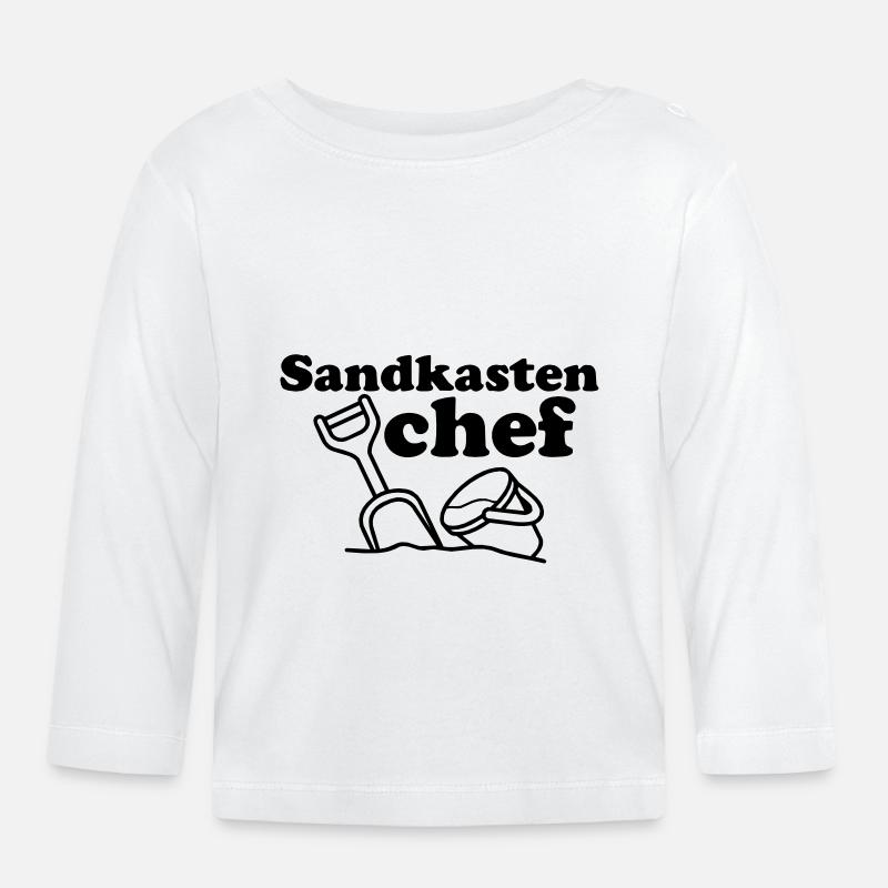 Sandkasten Chef - Baby Bio-Langarmshirt - Weiß