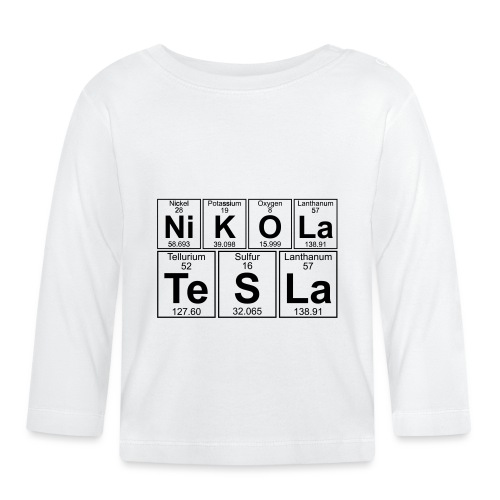 Ni-K-O-La Te-S-La (nikola_tesla) - Full - Organic Baby Long Sleeve T-Shirt
