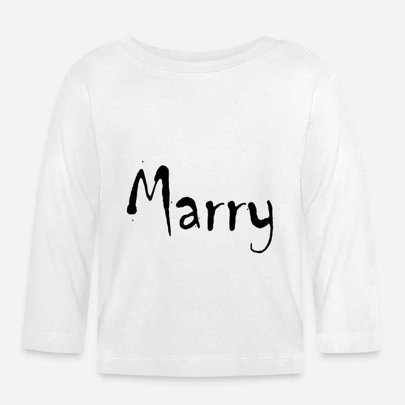 Marry - Baby Bio-Langarmshirt - Weiß