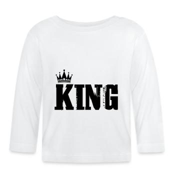 Roi - T-shirt manches longues bio Bébé - blanc - Devant