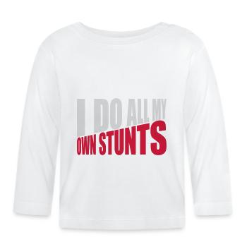 Toutes mes propres cascades - T-shirt manches longues bio Bébé - blanc - Devant