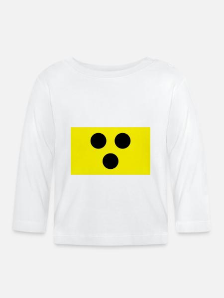 Blindenbinde - Baby Bio-Langarmshirt - Weiß