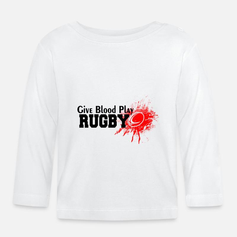 LE RUGBY - T-shirt manches longues bio Bébé - blanc