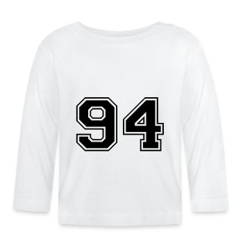 94 - Organic Baby Long Sleeve T-Shirt - white - Front