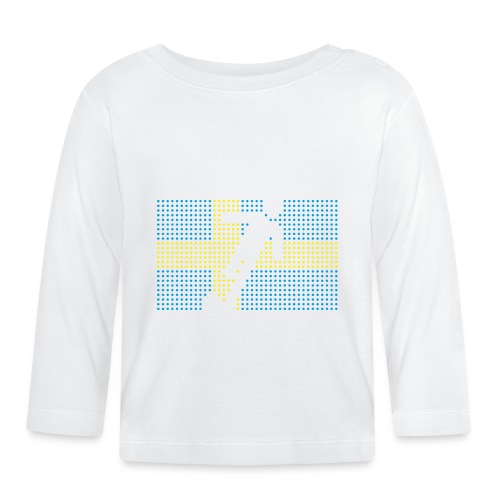 Sverige fotboll flagga - Ekologisk långärmad T-shirt baby