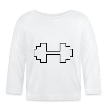 dumbbells - Organic Baby Long Sleeve T-Shirt - white - Front