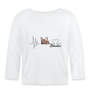 chihuahua - Baby Bio-Langarmshirt - Weiß - Vorne