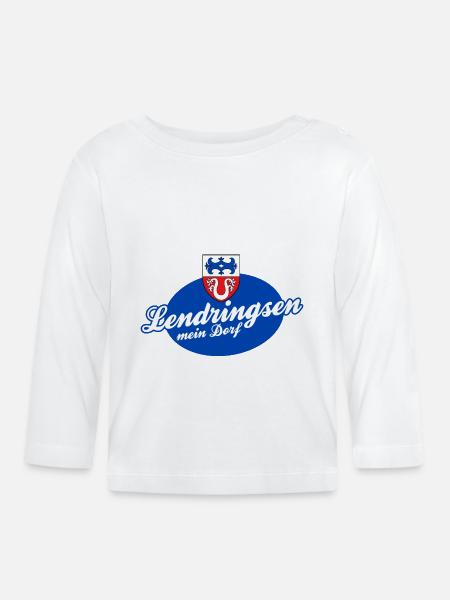 Lendringsen mit Wappen - Baby Bio-Langarmshirt - Weiß