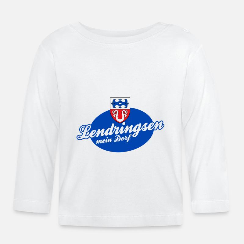 Lendringsen mit Wappen - Baby Bio-Langarmshirt - Weiß