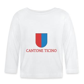 Kanton Tessin - Baby Bio-Langarmshirt - Weiß - Vorne