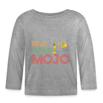 Trouvez votre police rétro rose violet coloré Mojo - T-shirt manches longues bio Bébé - gris chiné - Devant